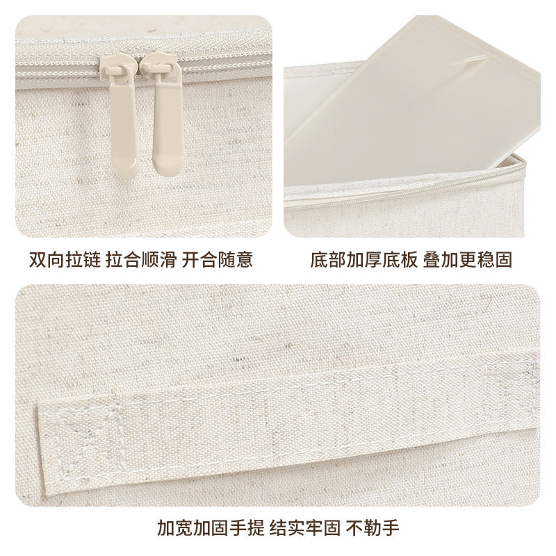 Washable clothing storage box Foldable large-capacity thickened fabric dustproof and moisture-proof upper cover quilt storage box