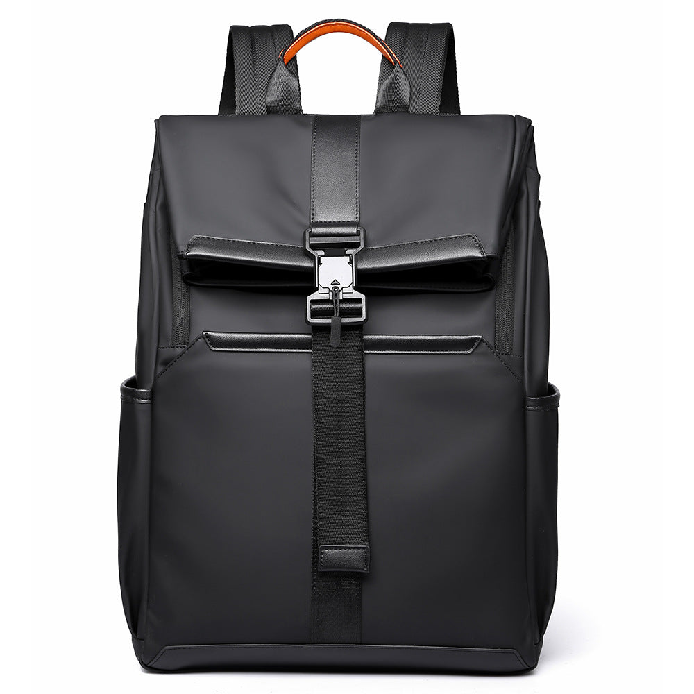Cross-border new men's backpack folding flip casual student schoolbag multi-functional storage computer travel backpack