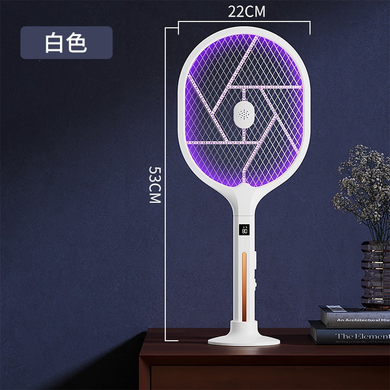 Electric mosquito swatter foldable mosquito killer lamp automatic mosquito trap home rechargeable lithium battery powerful 2-in-1 mosquito swatter fly swatter