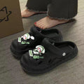 Crocs women's summeroutwear2023new arrivalthick solepopular beach stepping on shit toe-cap half-cool slippers summer