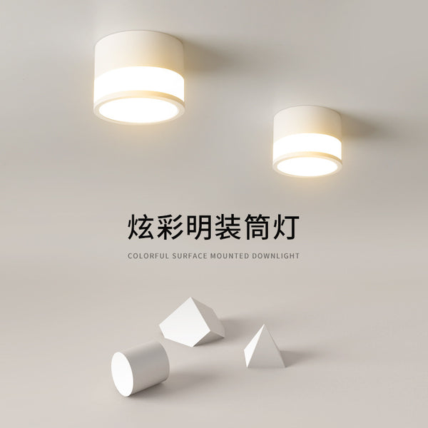 Surface mounted downlight, round minimalist light led ceiling type light luxury living room bedroom corridor aisle light without main light lighting