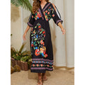 cross-border european and american bohemian retro ethnic style independent website vacation dress
