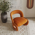 Designer single sofa chair wabi-sabi style homestay apartment leisure backrest bedroom irregular sofa solid wood minimalist