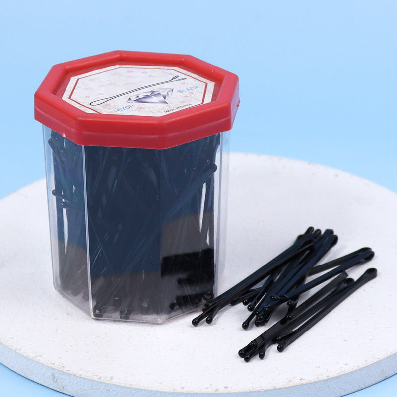 Cross-border simple boxed one-word metal clip plate hairpin back head broken hair fixed clip edge clip manufacturer customization