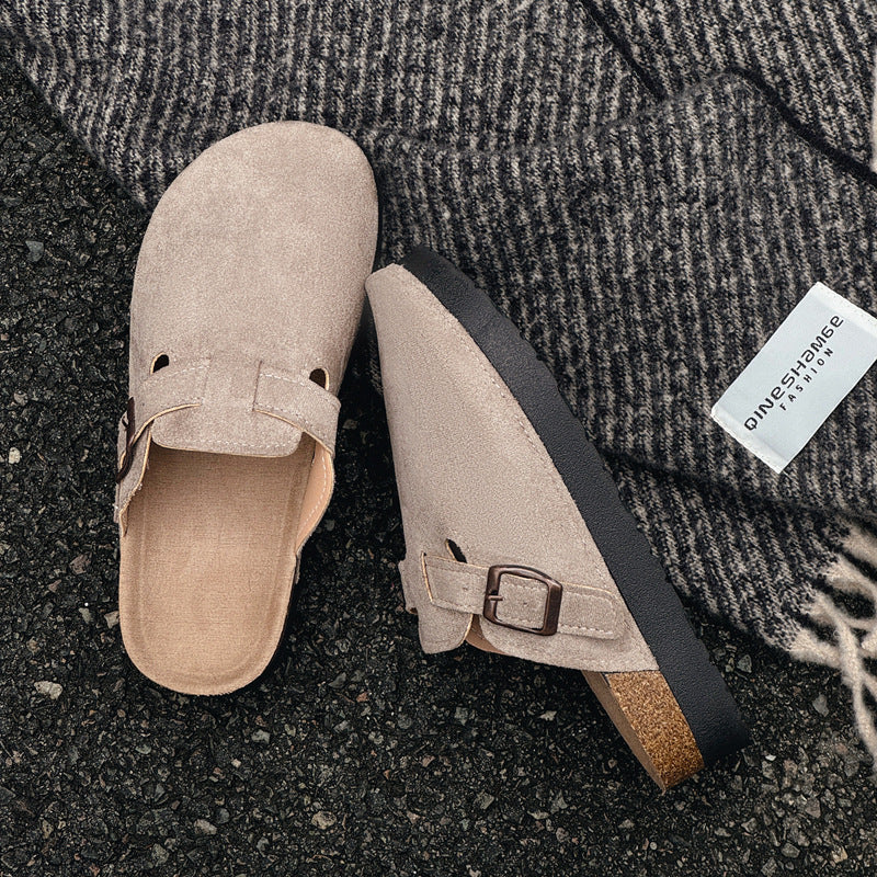 Export birkenstock shoes thick sole slippers women 2024 spring and autumn new arrivalfashionoutwear fishing birkenstock half slippers lincoln women