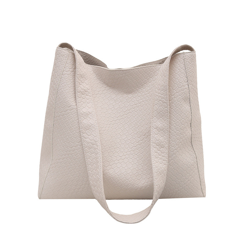 Simple casual tote bag women's Korean version ins trendy fashion large-capacity shoulder bag 2025 new niche underarm bag