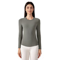 Yoga top - slim fit, stretchy, figure-flattering, long sleeve, barely-there feel, skin-friendly, pilates & workout activewear - daw192