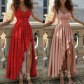 summer new women's clothing: cross-border export fashion, european and american style, asymmetrical one-shoulder high-waisted dress