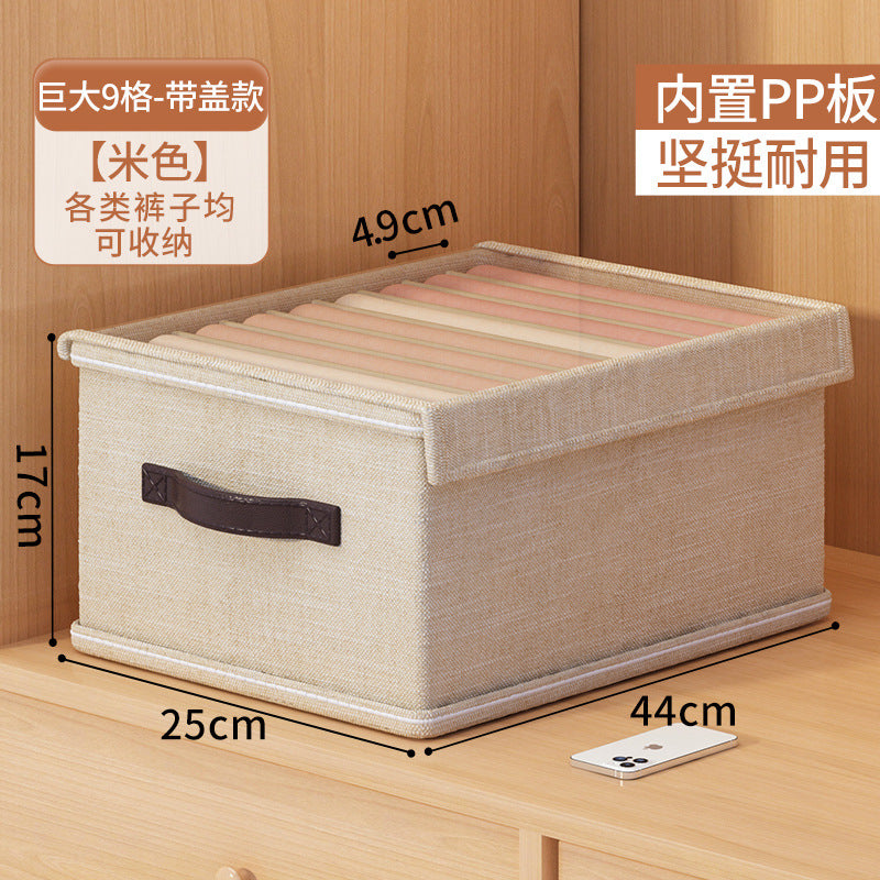 Cross-border good things, pants storage artifact, clothes, jeans, grid box, drawer-type dormitory wardrobe, layered finishing box