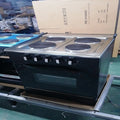 60 four 4-burner stove electric oven conjoined oven black independent standing upright outlet
