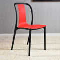 Scandinaviancasual plastic dining chair popular back chair thickened stackable for home restaurant hotel milk tea shop chair