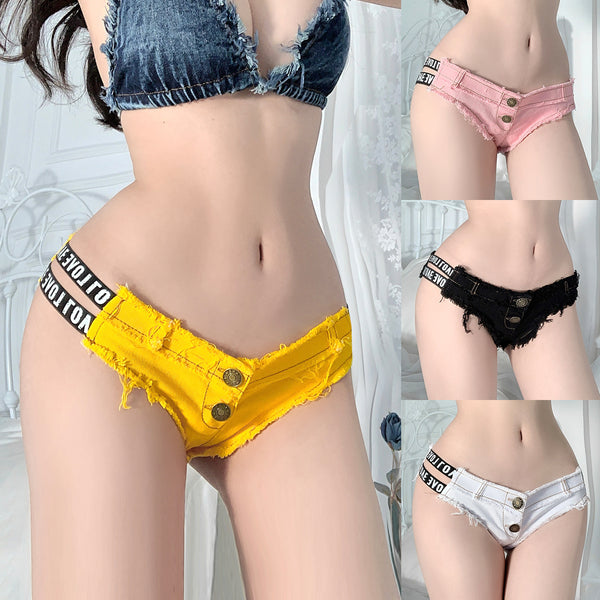 629 #Pure desire style new summer denim shorts hot pants nightclub super short nightclub hottie sexy letter hole