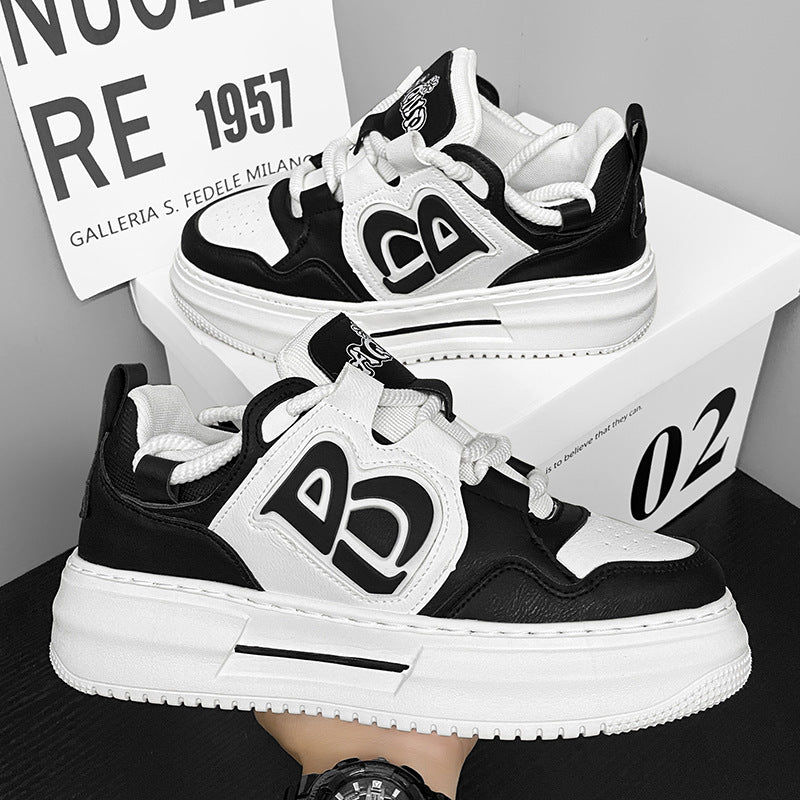 Autumn men's shoes new breathable little white shoes men's Korean version trendy versatile platform sports shoes casual board shoes trendy shoes