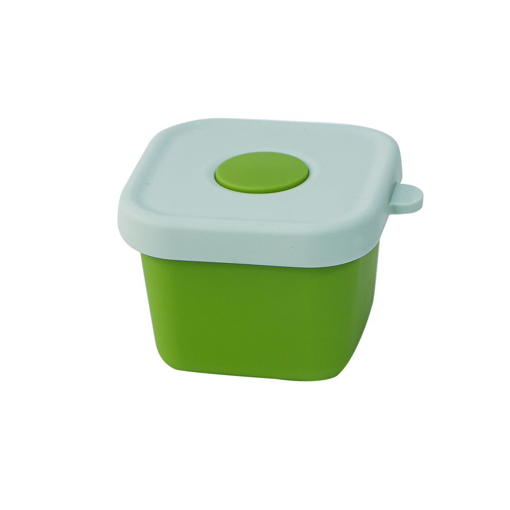 Food-grade silicone baby food storage container, fresh-keeping, freezer-safe, steamer-compatible, portable, airtight, silicone baby food bowl