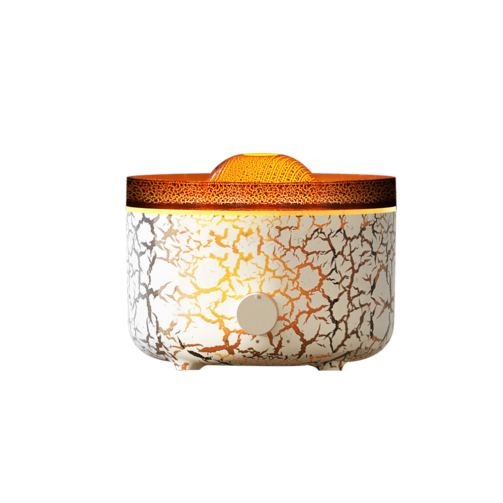 New volcanic lava aroma diffuser - home desktop flame humidifier with simulated smoke rings - cross-border scent machine