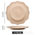 Creative retro western tableware suit restaurant for home italian stylish style grids kiln bowl plates ceramic wholesale