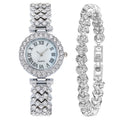 Silver watch + love bracelet
