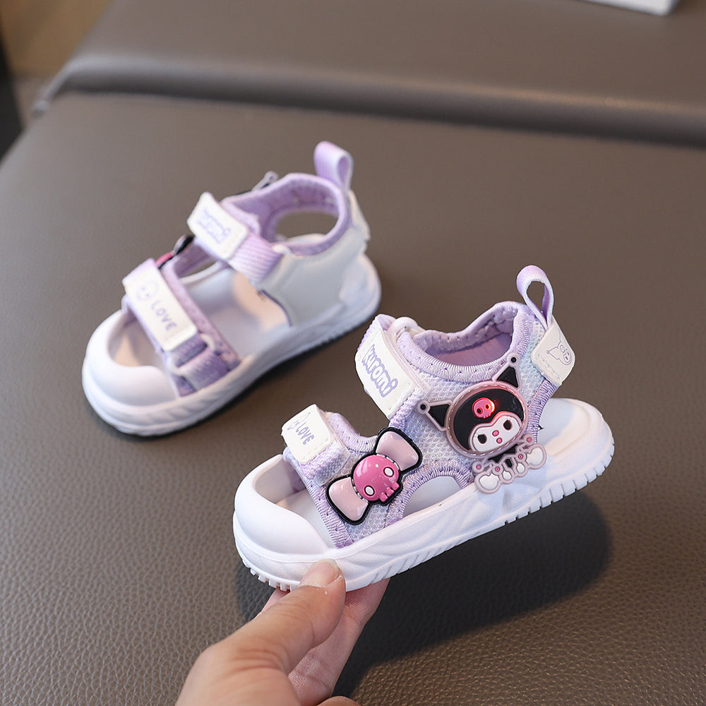 Girls' sandals: new summer collection - baby girl princess sandals, cartoon light-up soft sole first walker beach shoes, ages 1-6