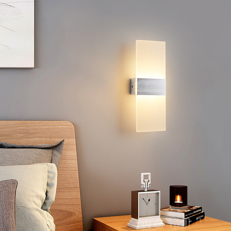 Wall lamp bedroom bedside wall lamp Nordic led living room modern simple background light creative corridor aisle lamp