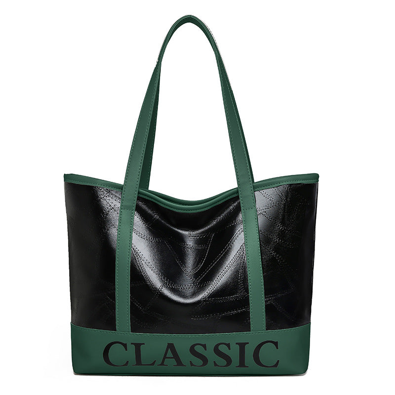 Wholesale cross-border women's large capacity shoulder bag 2022 new handbag fashionable versatile tote bag mom bag