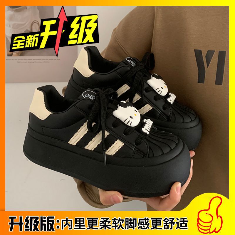 Spring original niche shell toe ugly cute big toe bread shoes girlsthick sole autumeasiest for matchcasual sneakers