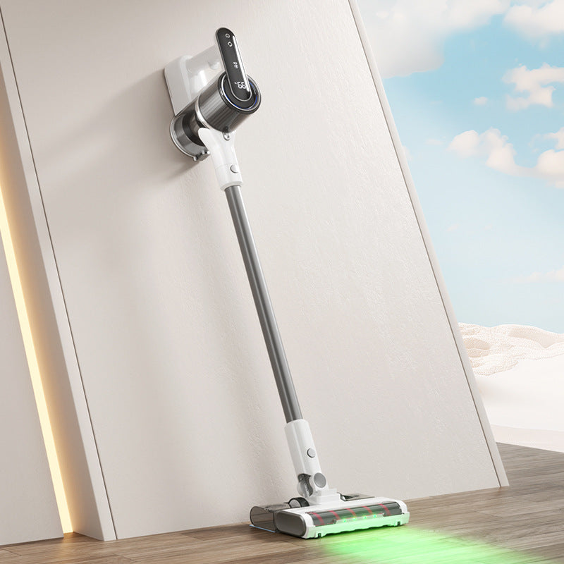 Foldable cordless long-handle roller brush vacuum cleaner - all-in-one sweeping, suction, and mopping system for home use - powerful handheld vacuum for carpets and floors