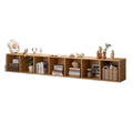 Cabinet storage cabinet bookshelf storage rack floor-standing bookcase for home storage cabinet layered rack eight-compartment cabinet low cabinet plaid cabinet