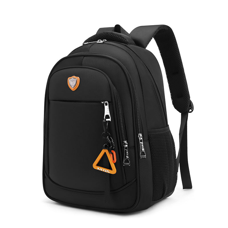 Short trip backpack with pendant, light backpack, men's large-capacity business computer bag, junior high school student schoolbag