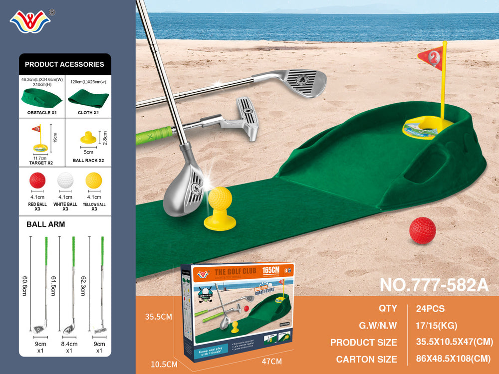 Kids' golf set - indoor/outdoor pull rod telescopic box - sports toy - parent-child interactive - realistic portable golf kit