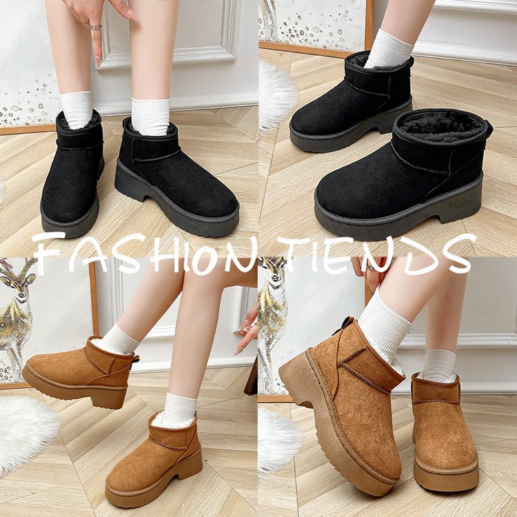 Exportthick sole short snow boots for women new arrivalheight-increasing cotton shoes winterpetitesheattech short boots for women wholesale