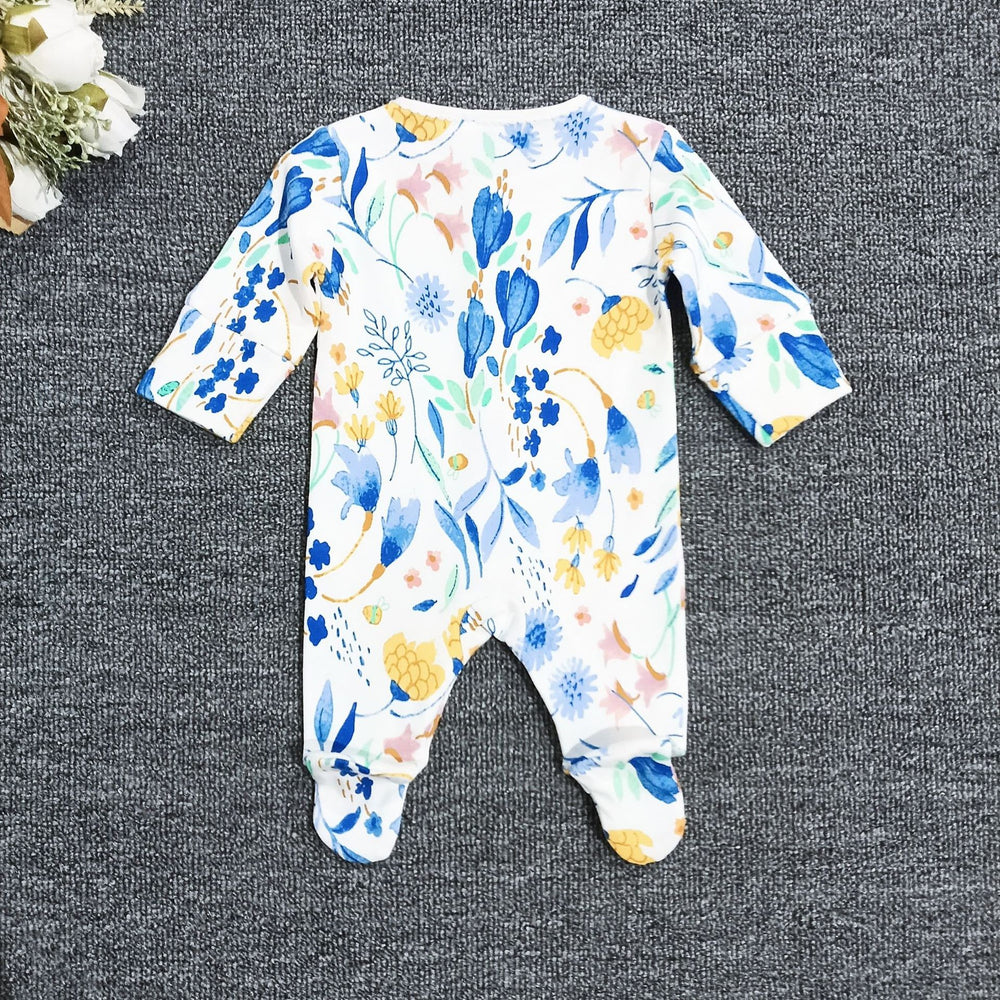Next baby romper - all-season long sleeve bodysuit - newborn crawling suit - baby girl pajamas - floral print air conditioning suit - crawling suit