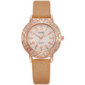 Round diamond-studded digital watch, creative new retro quartz watch with jewelry strap, cross-border wristwatch, wholesale women's watch for export