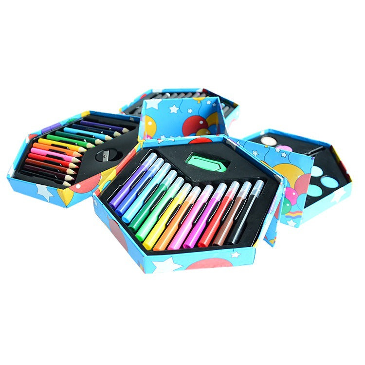 Customized Children's Watercolor Pen Stationery Set Art Supplies Painting Tools Oil Painting Stick Children's Painting Gift Box Gifts