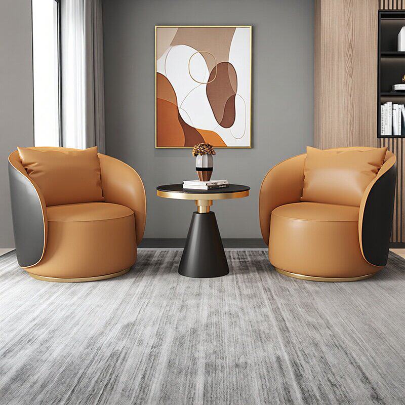 Luxury hotel sales office reception single sofa chair modern minimalist beauty salon club casual table and chair set