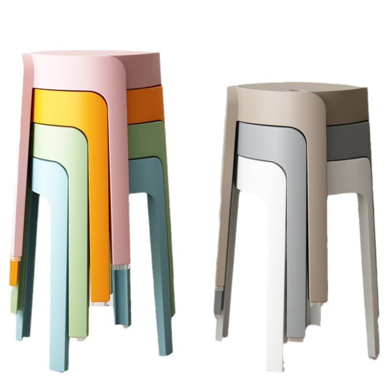 For home plastic stool thickened and stackable windmill round stool small bench low stool living room dining table casual high chair