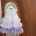summer girls' tulle dress - toddler & little girl - summer style, tiered princess dress, trendy cake skirt