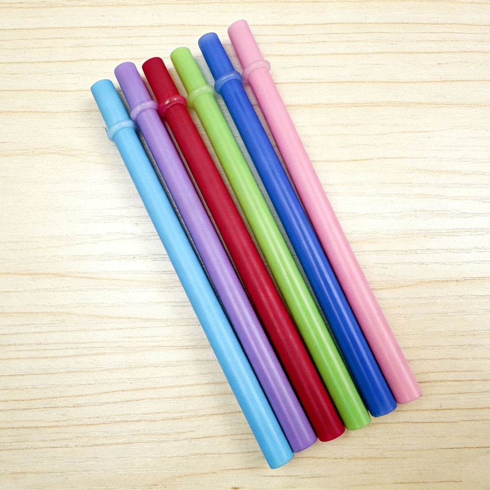 Hollow straw plastic tube transparent plastic tube reusable buckle water cup straw colorful ring tea cup tube