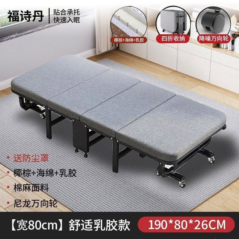 Foldable bed adult room nap handy gadget single foldable lunch break bed movable portable 60% off stacked companion bed