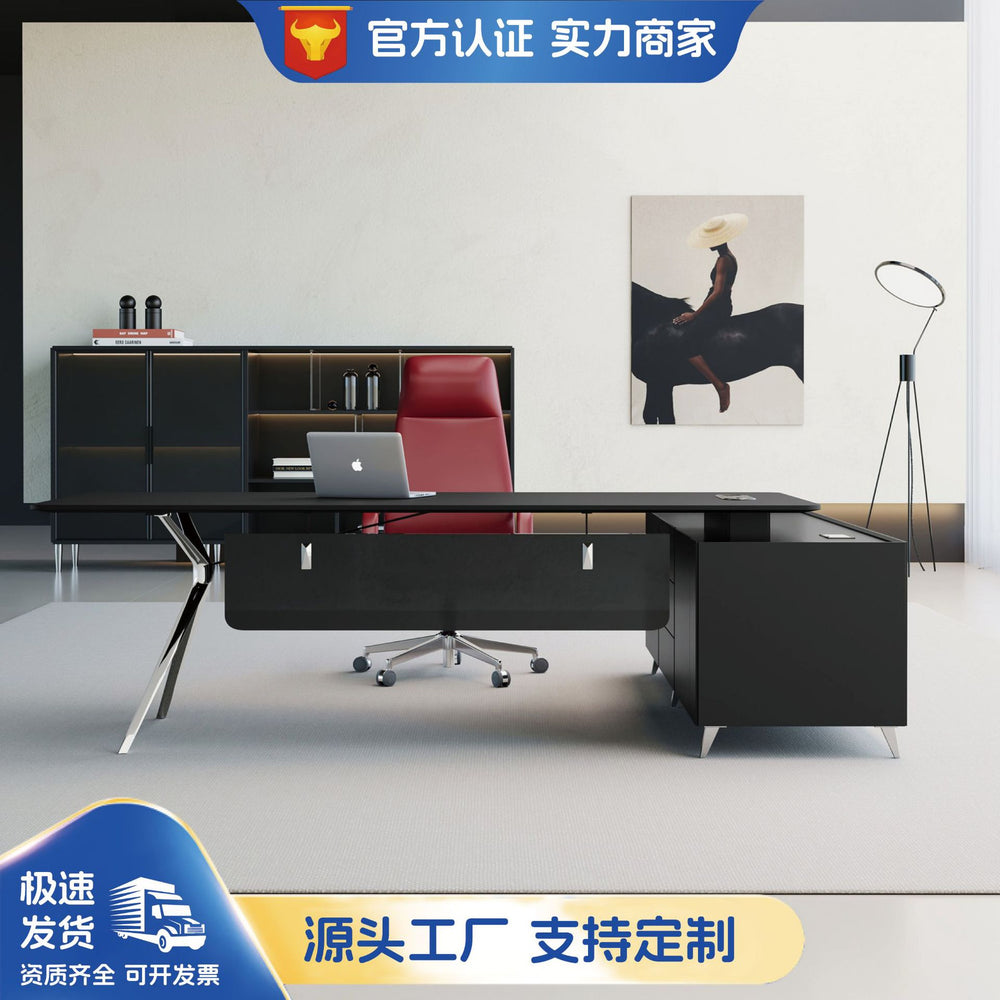 Luxury office desk and chair set - designer executive desk, minimalist ceo desk, manager desk, executive office furniture