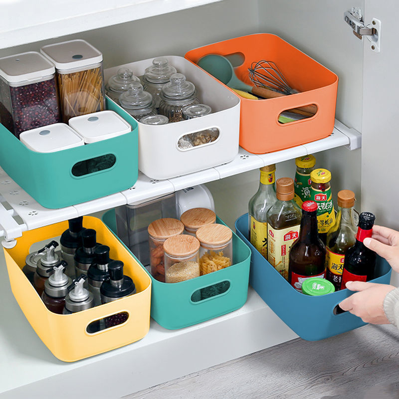 Storage basket, desktop storage box, household cosmetics rack, bathroom, dormitory sundries, snacks, plastic box wholesale