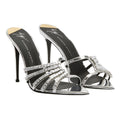 2026 new open-toe pointed-toe rhinestone high heel slippers, stiletto heel slip-on mules, european and american style cross-border rhinestone embellished