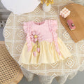 newborn & infant sleeveless summer dress - lace trim tank dress - floral princess dress - summer romper