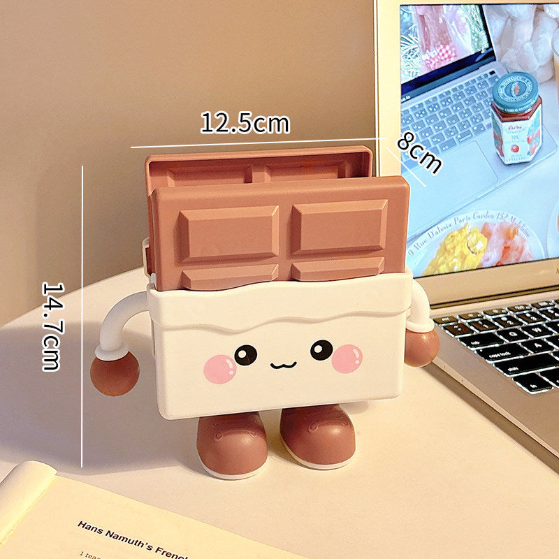 Cute and creative cheese-shaped desktop organizer - makeup brush holder, high-value student stationery pen holder, new  design