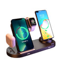 New 6-in-1 wireless charger: multifunctional foldable stand with 15w wireless fast charging for phones, watches, and earbuds