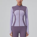 new arrival fitness wear slimming look yoga wear outwear sports outwear women's yoga wear long sleevestops stand collar zipper