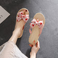 Floral flip-flops women's summer fashion sweet outdoor wear flat beach sandals wet-proof non-slip dorm room slippers