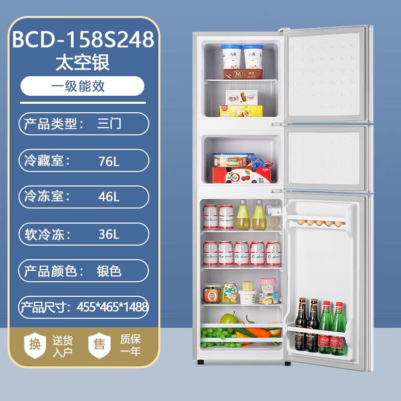 Little prodigy refrigerator - energy star tier 1, energy-efficient, compact refrigerator for home, small rental properties, and offices - energy-saving two-door fridge