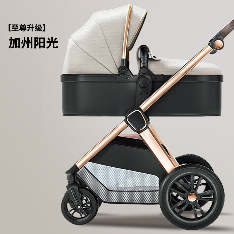Factory direct high-view baby stroller: lightweight, reclining, foldable, shock-absorbing, two-way, newborn infant carriage