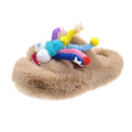 2025 winter fuzzy slippers for women, new high-style lambswool warm home cotton slippers for autumn/winter 2025