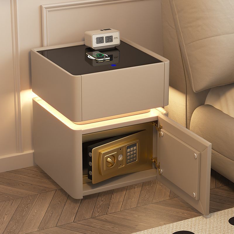 Smart bedside table, safe, integrated simple modern multi-functional home wireless charging, bedroom insurance storage cabinet
